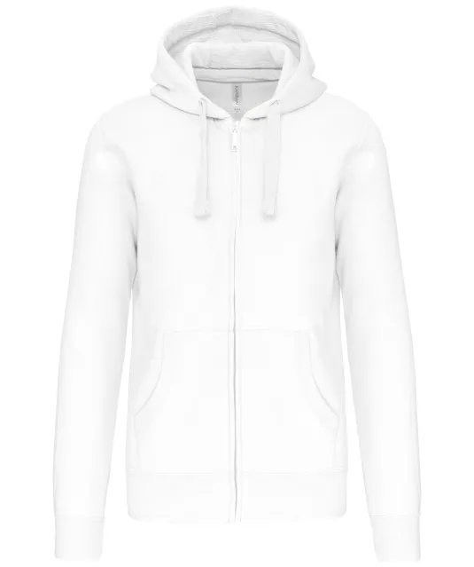 K454 - Hooded Sweater Met Rits White