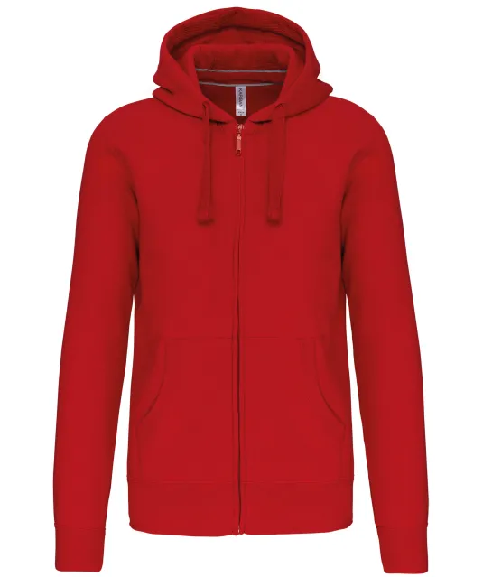 K454 - Hooded Sweater Met Rits Red