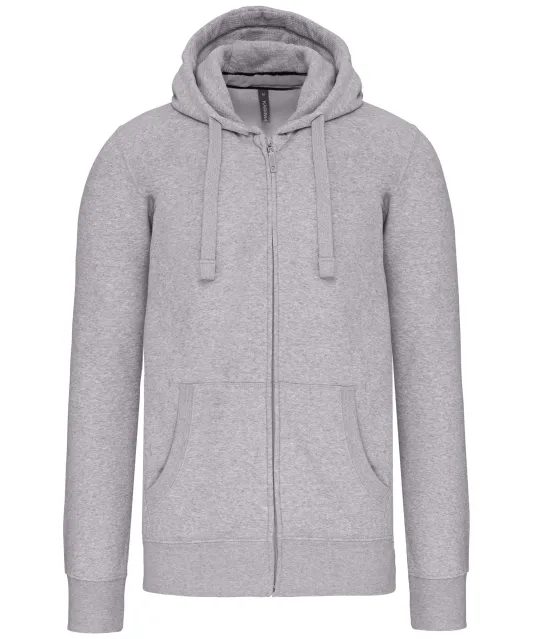 K454 - Hooded Sweater Met Rits Oxford Grey