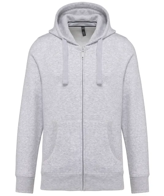 K454 - Hooded Sweater Met Rits Ash Heather
