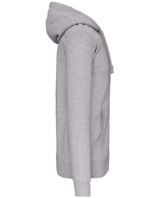 K454 - Hooded Sweater Met Rits Oxford Grey