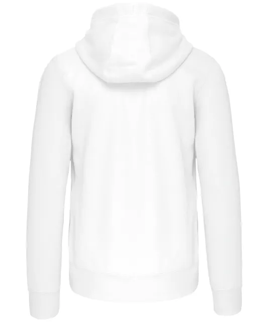 K454 - Hooded Sweater Met Rits White
