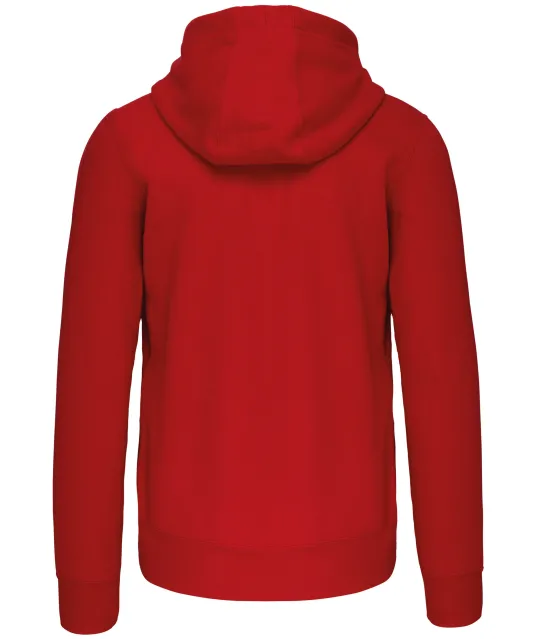 K454 - Hooded Sweater Met Rits Red