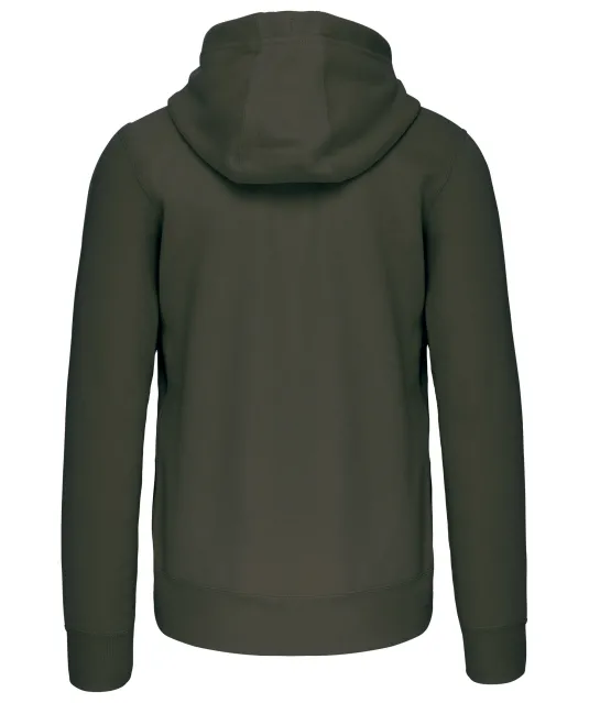 K454 - Hooded Sweater Met Rits Dark Khaki