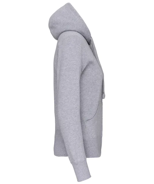 K464 - Damessweater met rits en capuchon Oxford Grey