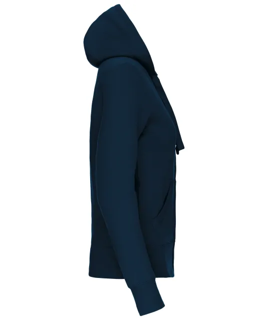 K464 - Damessweater met rits en capuchon Navy