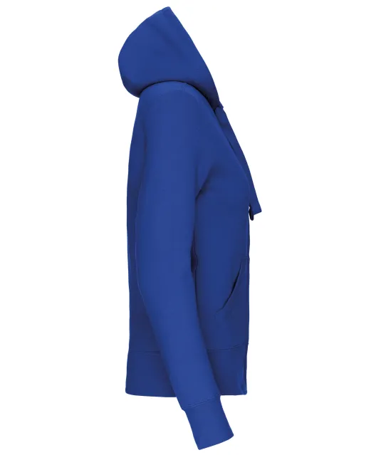 K464 - Damessweater met rits en capuchon Light Royal Blue