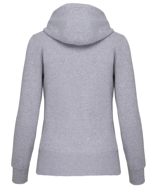K464 - Damessweater met rits en capuchon Oxford Grey