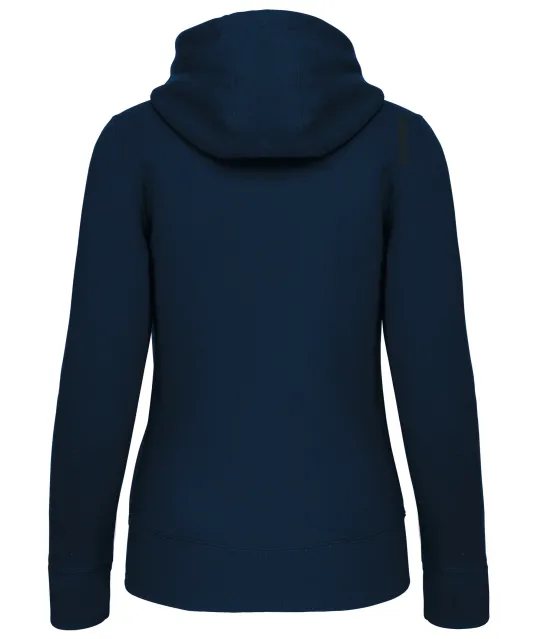 K464 - Damessweater met rits en capuchon Navy