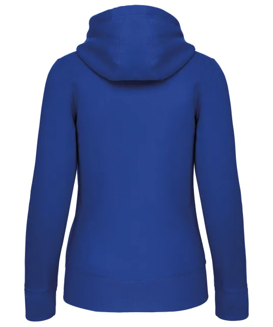 K464 - Damessweater met rits en capuchon Light Royal Blue
