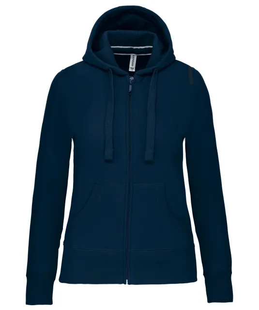 K464 - Damessweater met rits en capuchon Navy