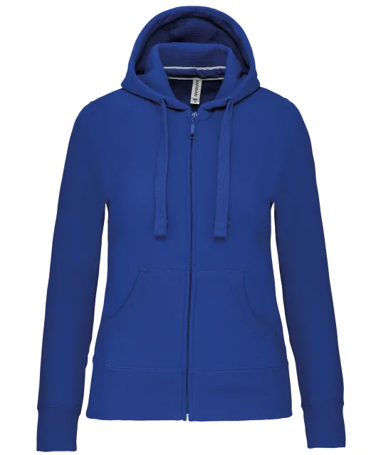 K464 - Damessweater met rits en capuchon Light Royal Blue