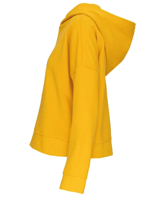K494 - Bio lounge damessweater met capuchon Mellow Yellow