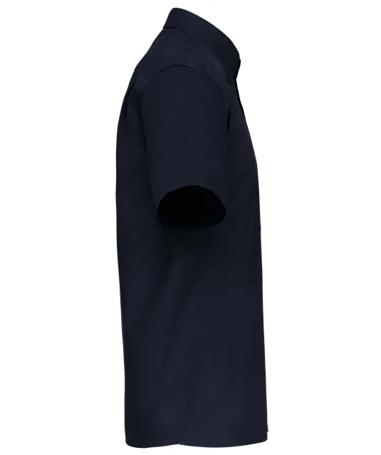 K543 - Heren poplin overhemd korte mouwen Navy
