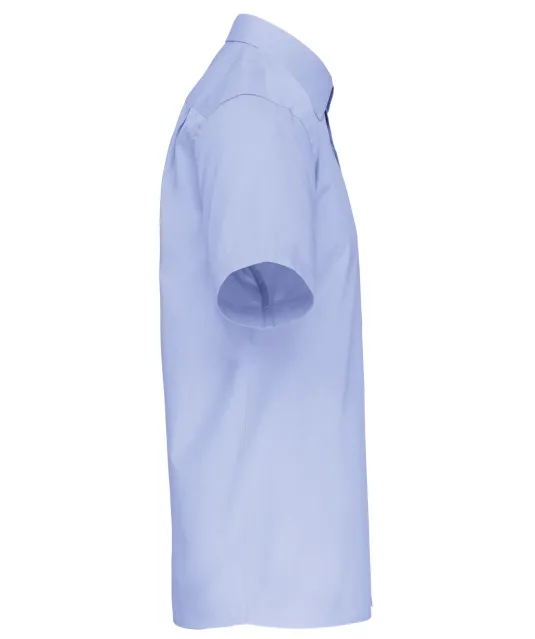 K543 - Heren poplin overhemd korte mouwen Bright Sky