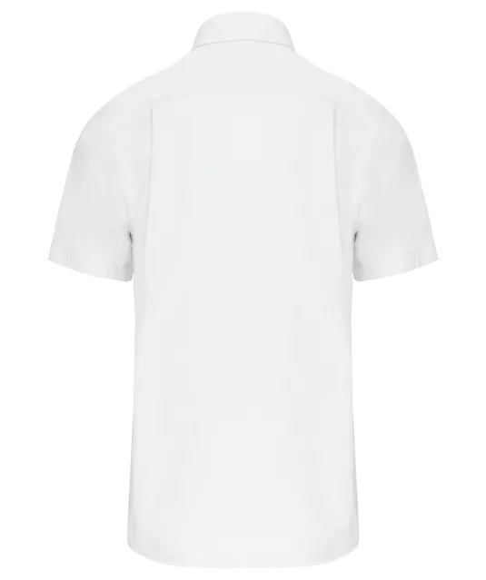 K543 - Heren poplin overhemd korte mouwen White