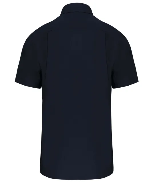 K543 - Heren poplin overhemd korte mouwen Navy