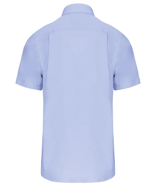 K543 - Heren poplin overhemd korte mouwen Bright Sky
