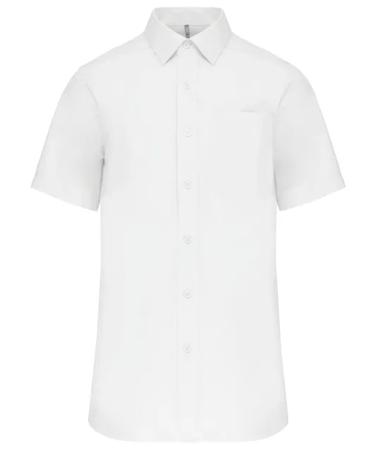 K543 - Heren poplin overhemd korte mouwen White