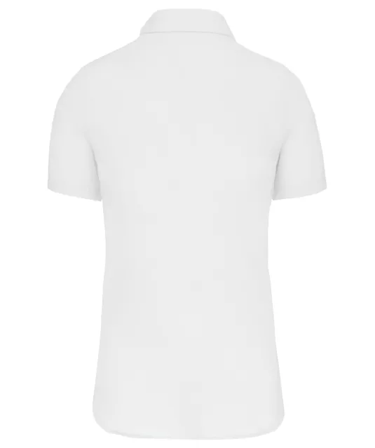 K544 - Dames Poplin Blouse Korte Mouwen White