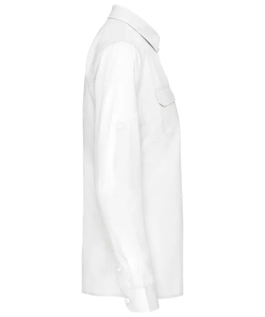 K591 - Damesoverhemd safari lange mouwen White