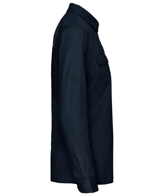 K591 - Damesoverhemd safari lange mouwen Navy
