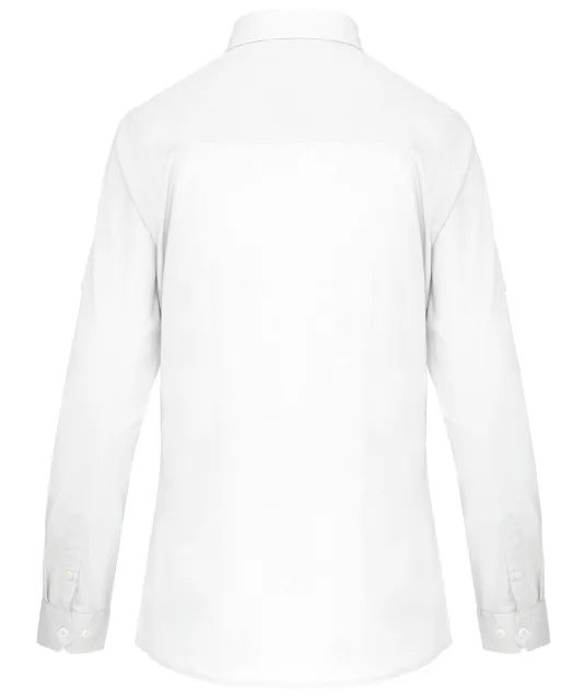 K591 - Damesoverhemd safari lange mouwen White