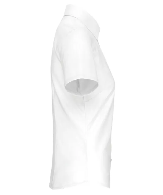 K536 - Dames Oxford blouse korte mouwen White