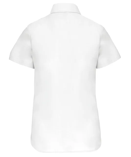 K536 - Dames Oxford blouse korte mouwen White