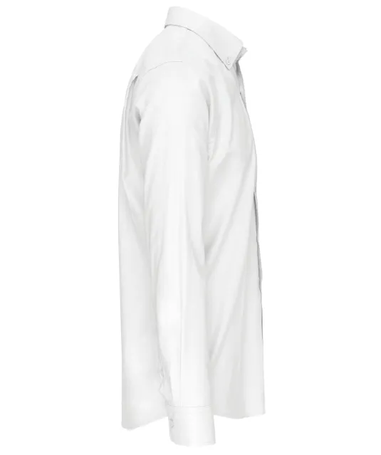 K533 - Heren Oxford overhemd lange mouwen White