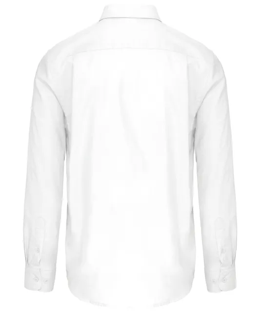K533 - Heren Oxford overhemd lange mouwen White