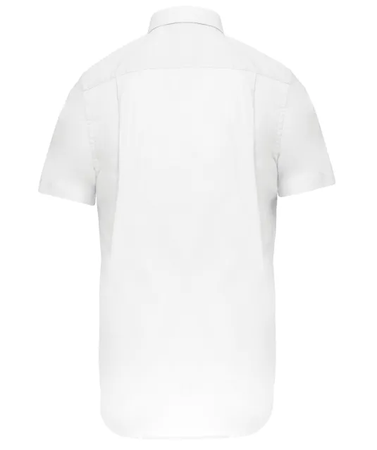 K535 - Heren Oxford overhemd korte mouwen White