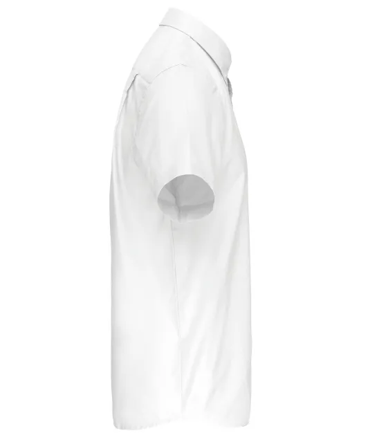 K535 - Heren Oxford overhemd korte mouwen White