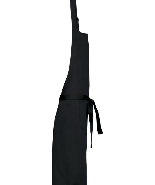 K8010 - Schort van polykatoen wasbaar op hoge temperatuur Black