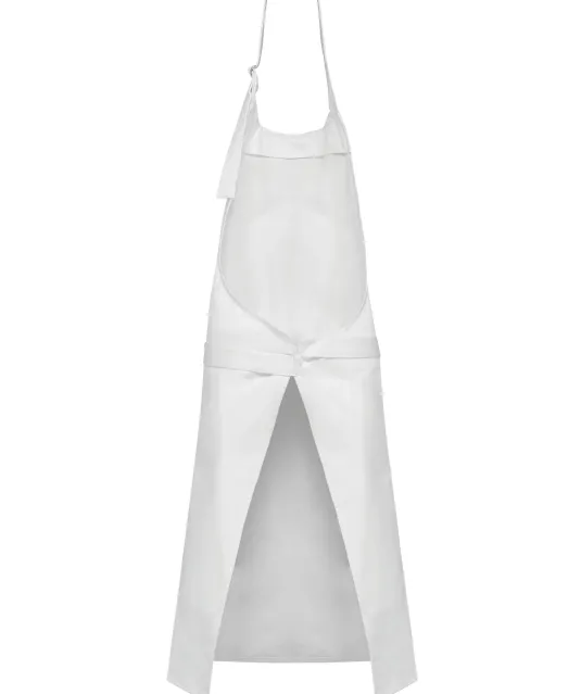 K8010 - Schort van polykatoen wasbaar op hoge temperatuur White