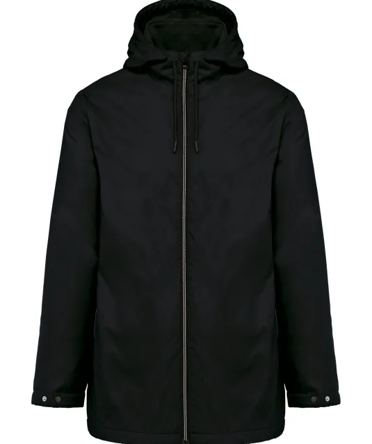 K6153 - Uniseks fleecejas met gevoerde capuchon Black