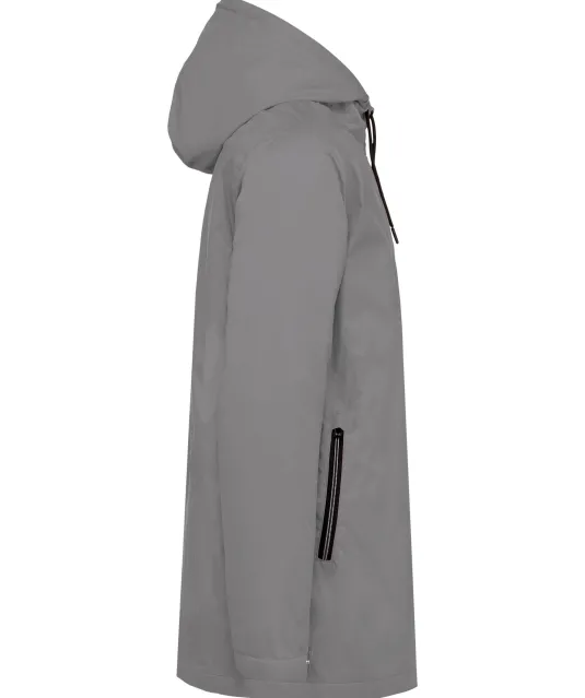 K6153 - Uniseks fleecejas met gevoerde capuchon Silver