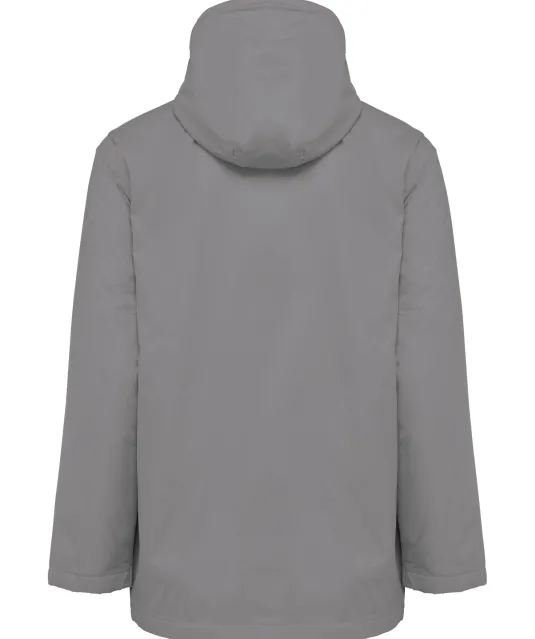 K6153 - Uniseks fleecejas met gevoerde capuchon Silver