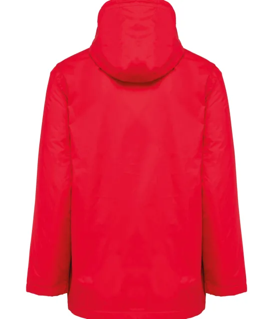 K6153 - Uniseks fleecejas met gevoerde capuchon Red