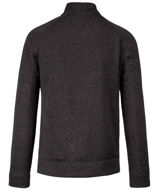 K9106 - Heather herenvest met rits Dark Grey Melange