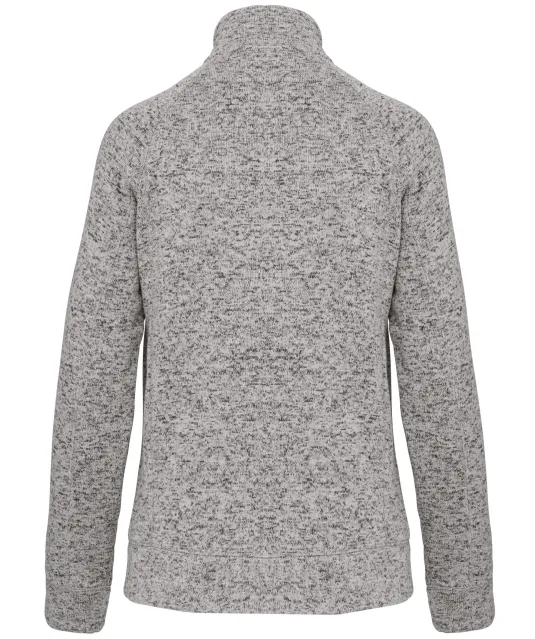 K9107 - Heather damesvest met rits Light Grey Melange