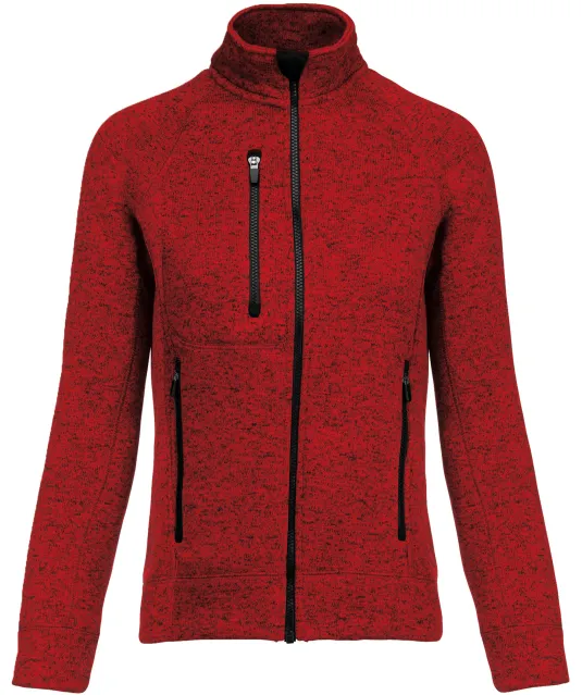 K9107 - Heather damesvest met rits Red Melange