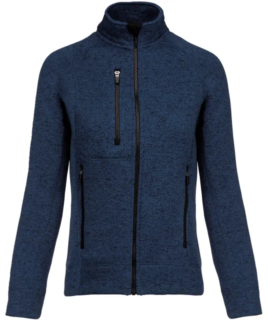 K9107 - Heather damesvest met rits Navy Melange