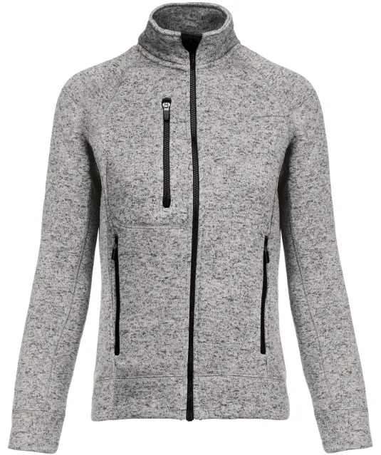 K9107 - Heather damesvest met rits Light Grey Melange