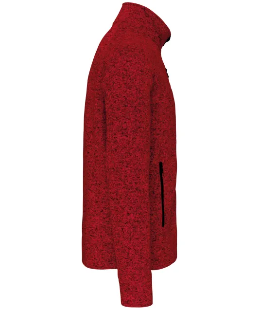 K9106 - Heather herenvest met rits Red Melange