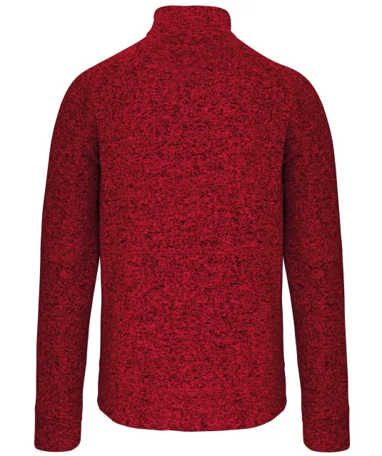 K9106 - Heather herenvest met rits Red Melange