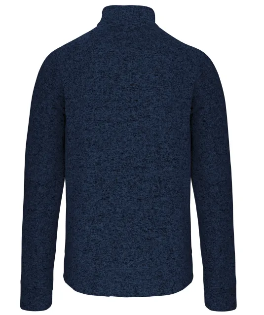 K9106 - Heather herenvest met rits Navy Melange