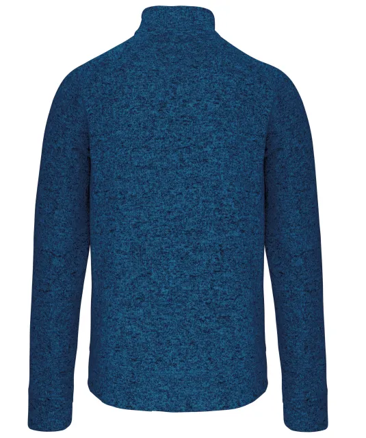 K9106 - Heather herenvest met rits Light Royal Blue Melange