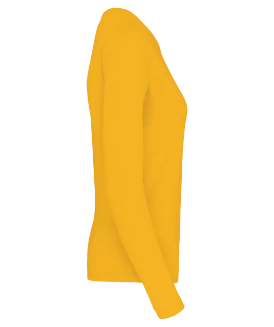 K383 - Dames T-shirt ronde hals lange mouwen Yellow