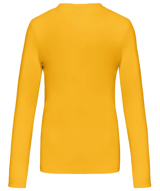 K383 - Dames T-shirt ronde hals lange mouwen Yellow